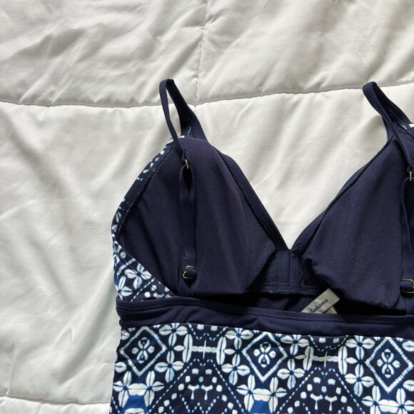 Tommy Bahama Womens Size Small Navy Tankini Blue White Summer Beach Bathing Suit - Picture 8 of 8